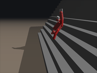 Simulátor padania zo schodov